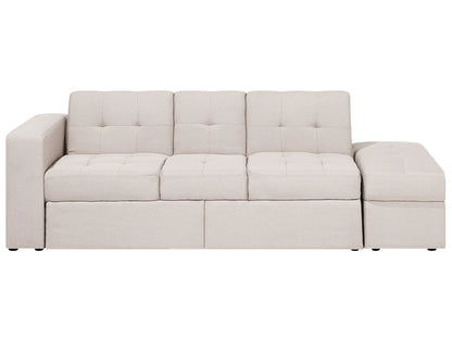  Sofa Bed 3 Seater FALSTER Fabric Beige With Storage
