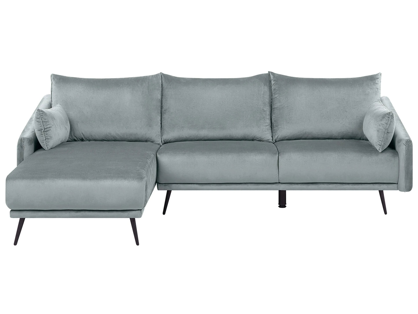  Corner Sofa 3 Seater VARDE Velvet Grey Right Hand
