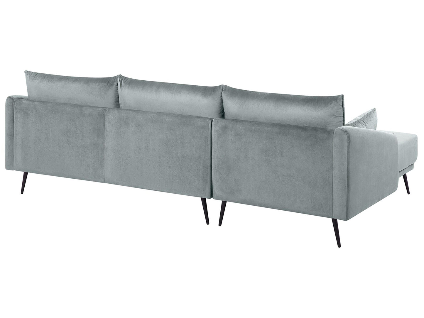  Corner Sofa 3 Seater VARDE Velvet Grey Right Hand