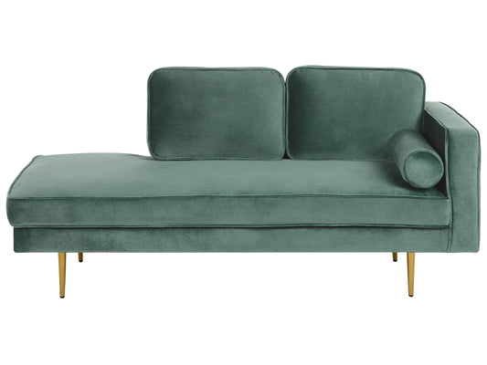  Right-Hand Chaise Lounge MIRAMAS Velvet Mint Green