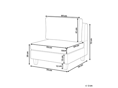  1-Seat Section FEVIK Fabric Black