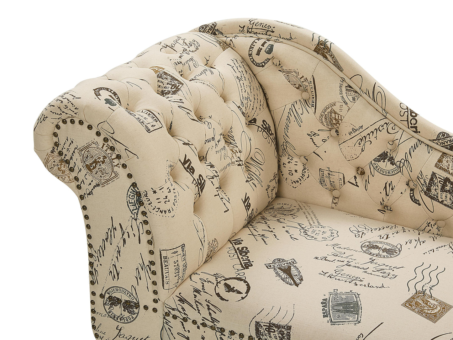 Left-Hand Chaise Lounge NIMES Fabric Beige