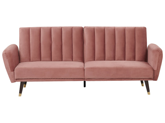  Sofa Bed 3 Seater VIMMERBY Velvet Pink