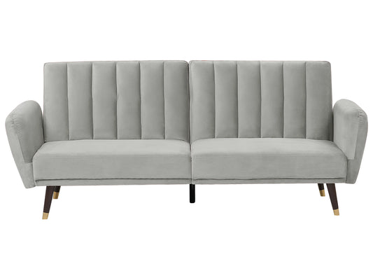  Sofa Bed 3 Seater VIMMERBY Velvet Light Grey