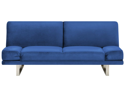  Sofa Bed 2 Seater YORK Velvet Navy Blue