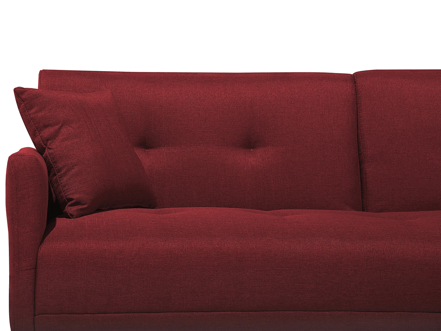  Sofa Bed 3 Seater LUCAN Fabric Dark Red