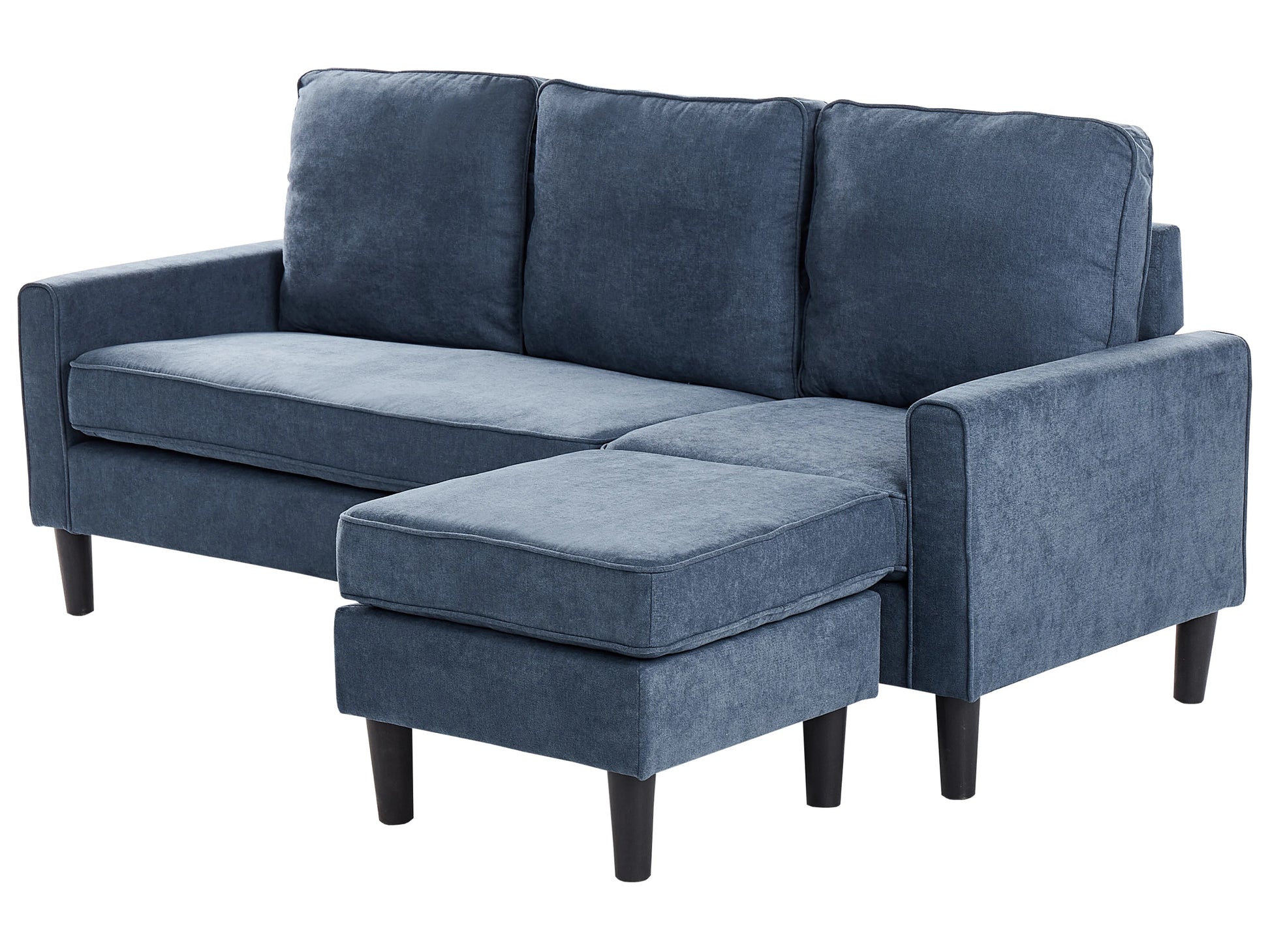  Sofa 3 Seater AVESTA Fabric Dark Blue With Ottoman
