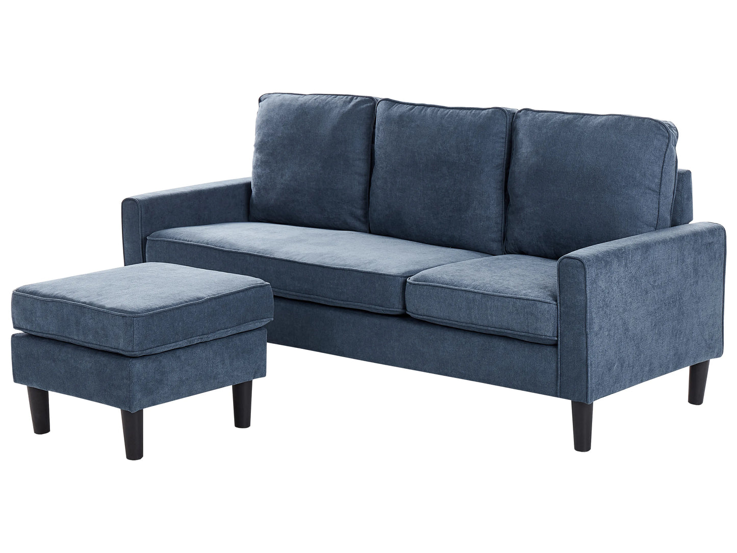  Sofa 3 Seater AVESTA Fabric Dark Blue With Ottoman