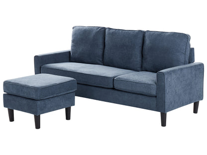  Sofa 3 Seater AVESTA Fabric Dark Blue With Ottoman