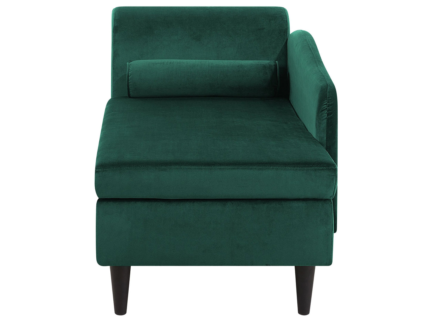  Left-Hand Chaise Lounge LUIRO Velvet Emerald Green With Storage