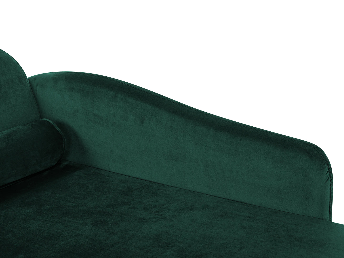  Left-Hand Chaise Lounge LUIRO Velvet Emerald Green With Storage