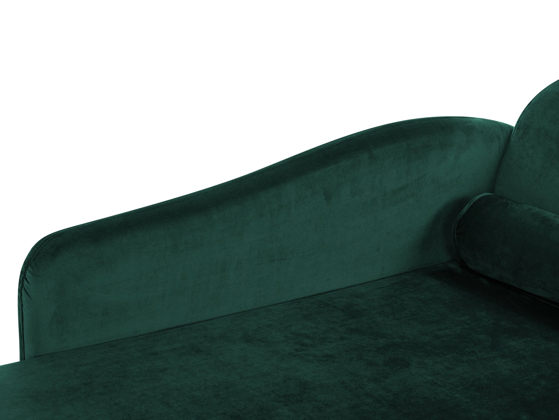  Right-Hand Chaise Lounge LUIRO Velvet Dark Green With Storage