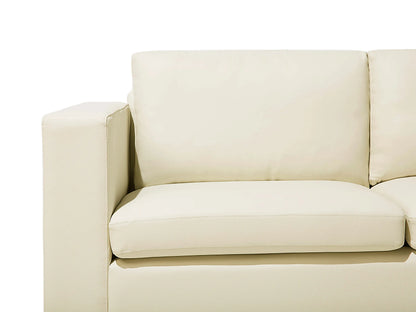  Sofa 2 Seater HELSINKI Leather Light Beige