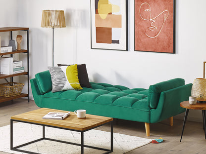  Sofa Bed 3 Seater ASBY Velvet Green