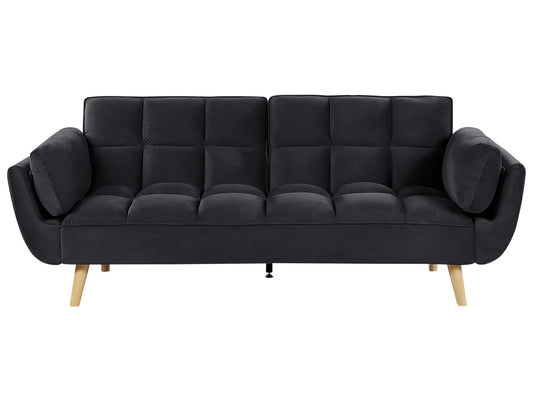  Sofa Bed 3 Seater ASBY Velvet Black