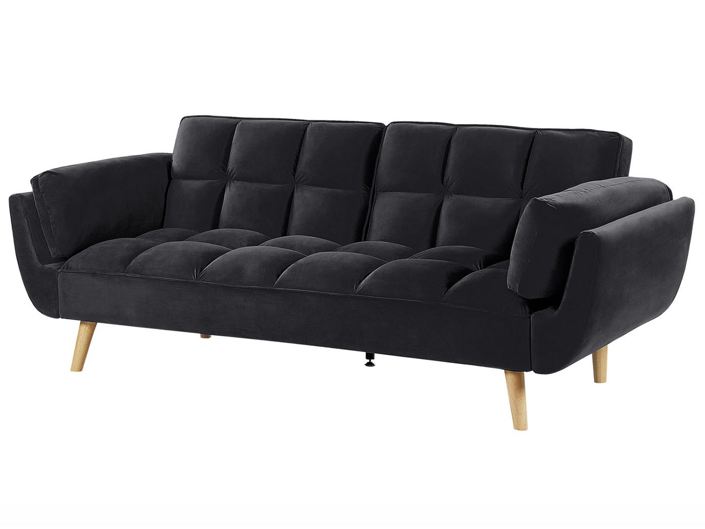  Sofa Bed 3 Seater ASBY Velvet Black