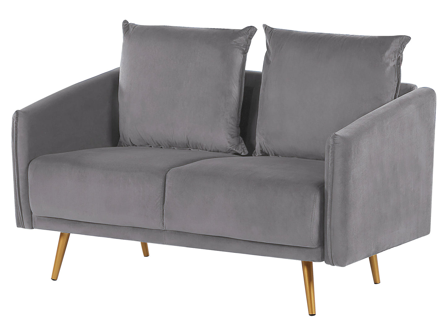  Living Room Set 5 Seater MAURA Velvet Grey