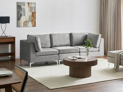  Modular Sofa 3 Seater EVJA Velvet Grey