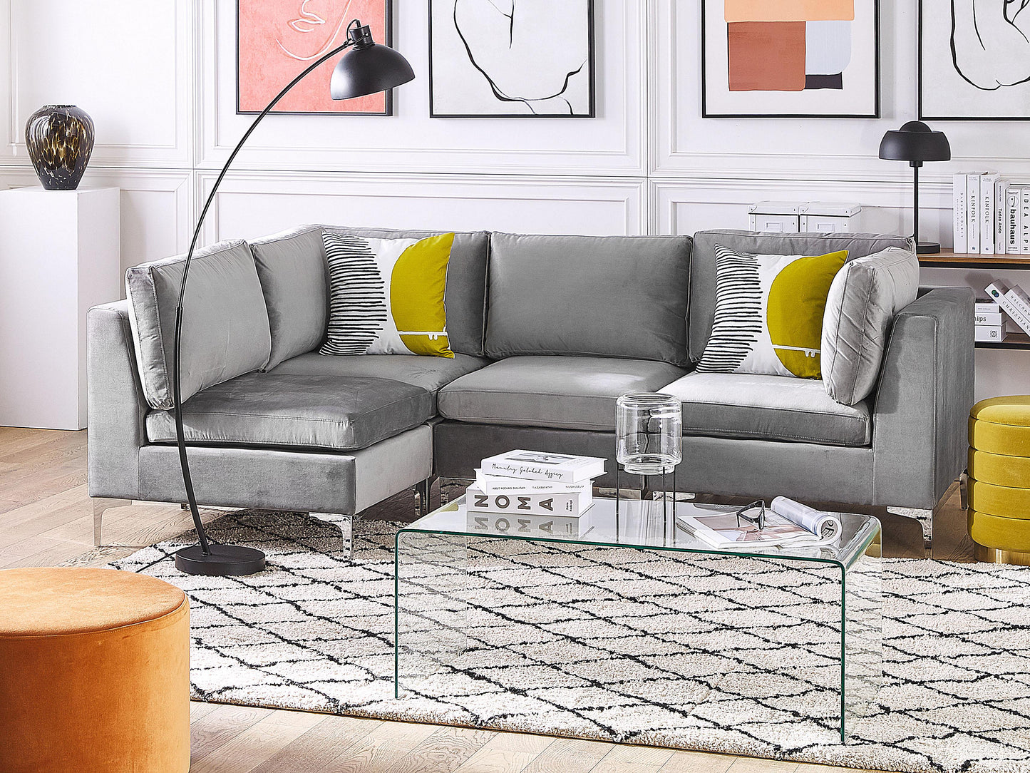  1-Seat Section EVJA Velvet Grey