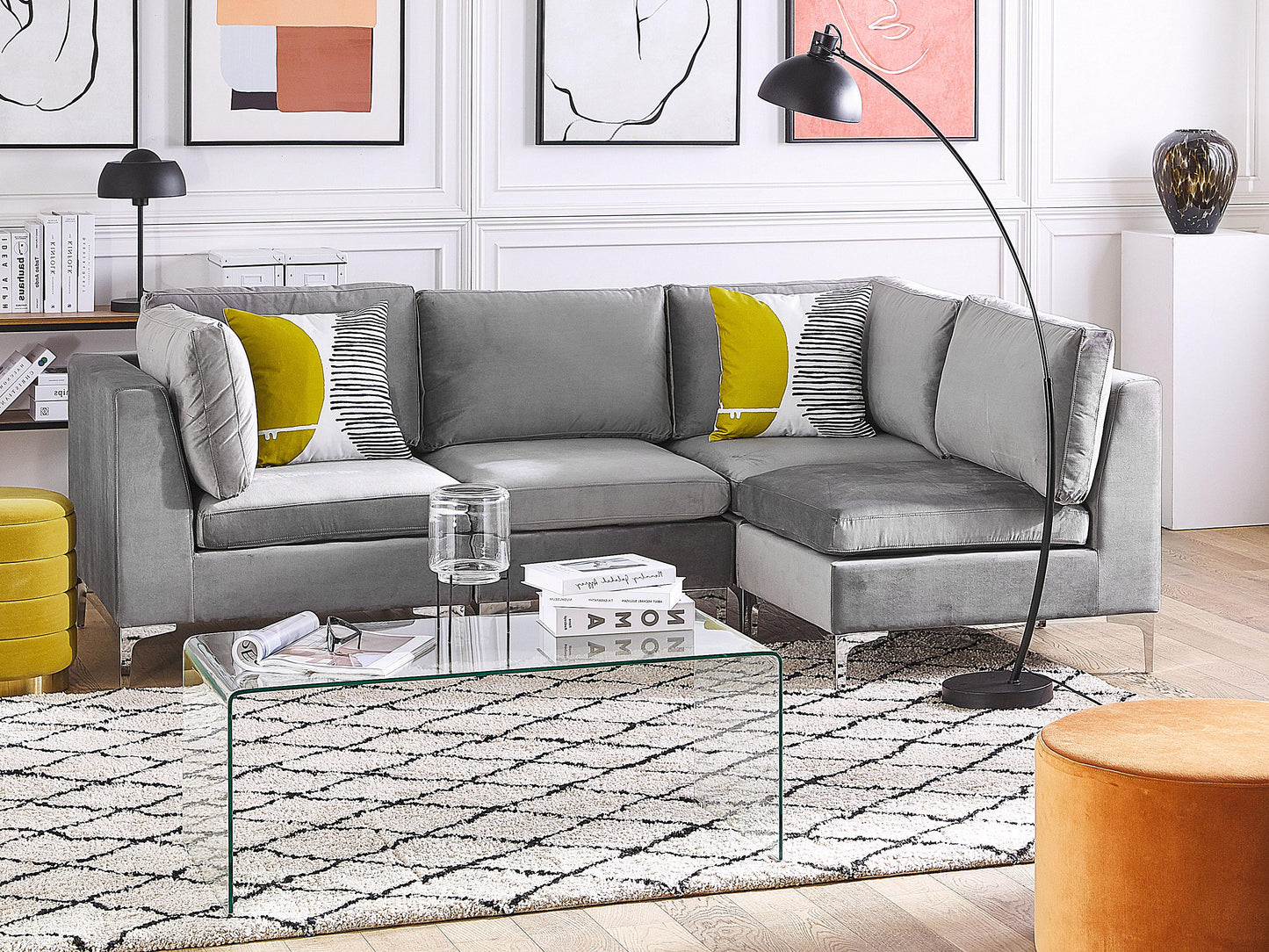  Corner Seat EVJA Velvet Grey