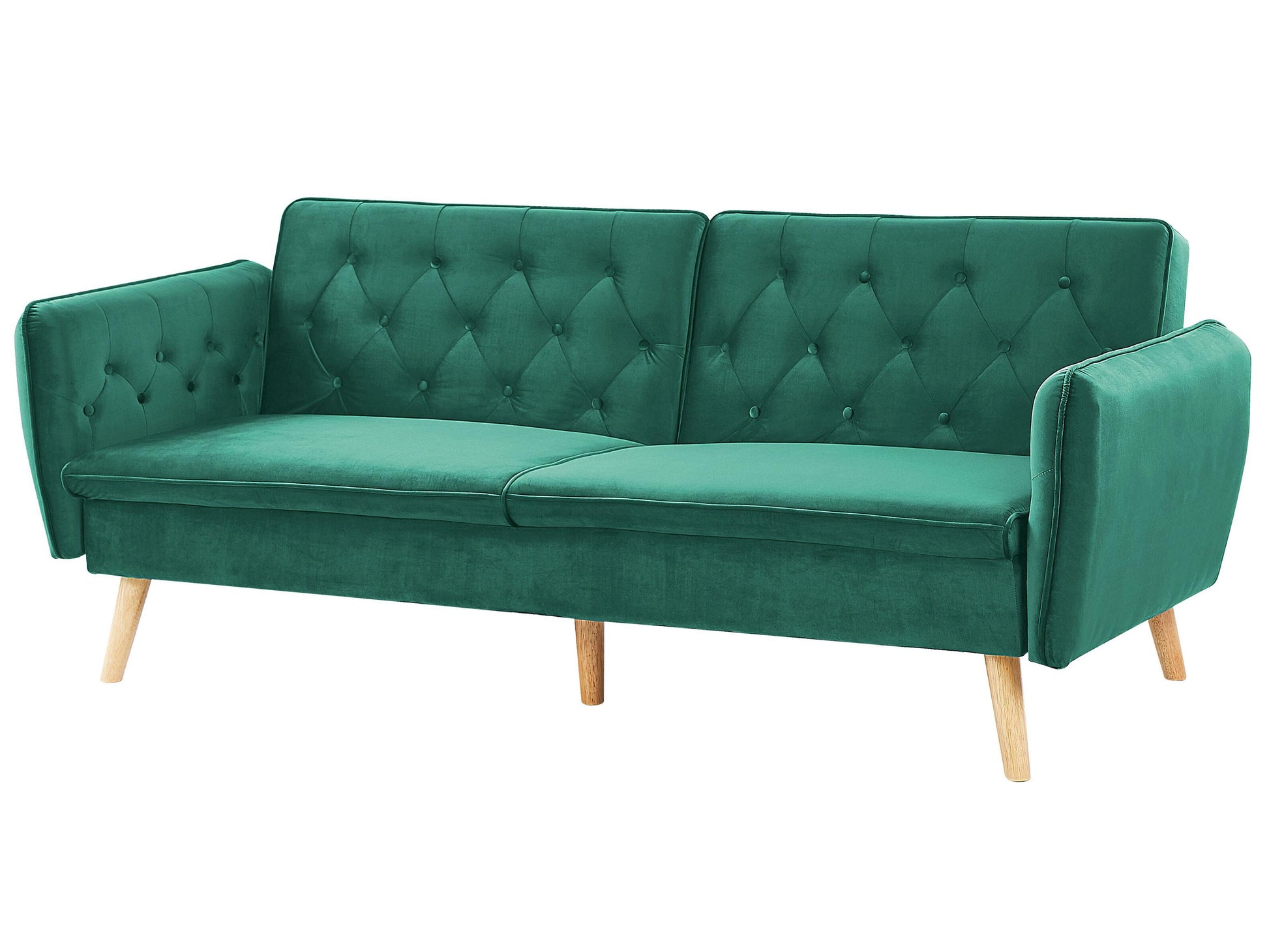  Sofa Bed 2 Seater BARDU Velvet Dark Green