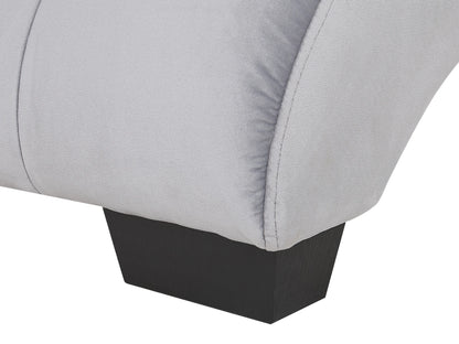  Chaise Longue SIMORRE Velvet Grey With Built-In Bluetooth Speaker