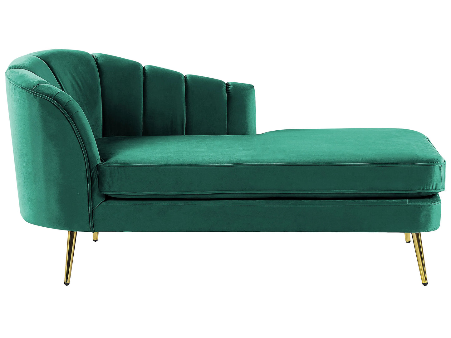  Left-Hand Chaise Lounge ALLIER Velvet Emerald Green