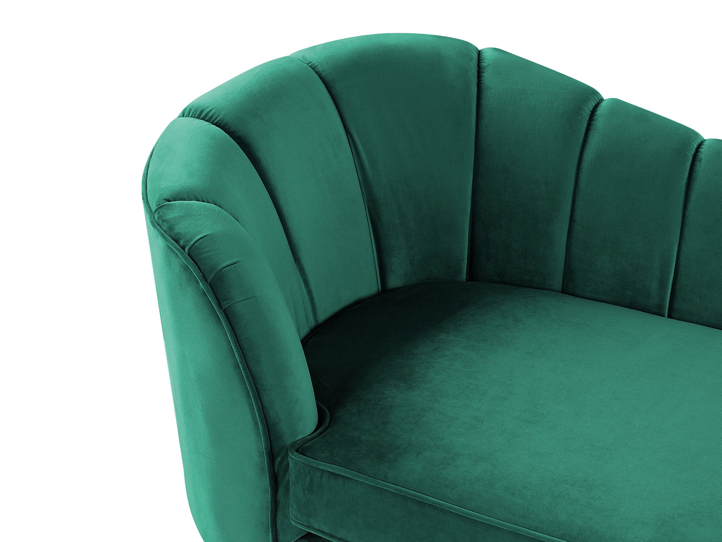  Left-Hand Chaise Lounge ALLIER Velvet Emerald Green