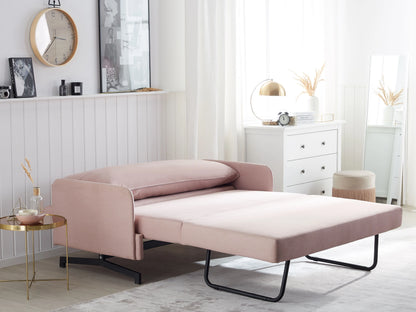  Sofa Bed 2 Seater BELFAST Fabric Pink