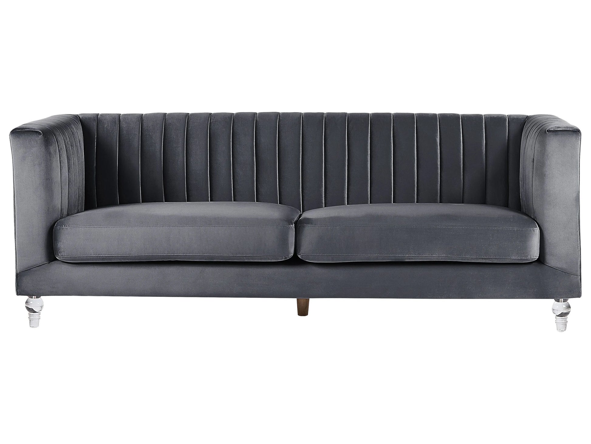  Sofa 3 Seater ARVIKA Velvet Dark Grey