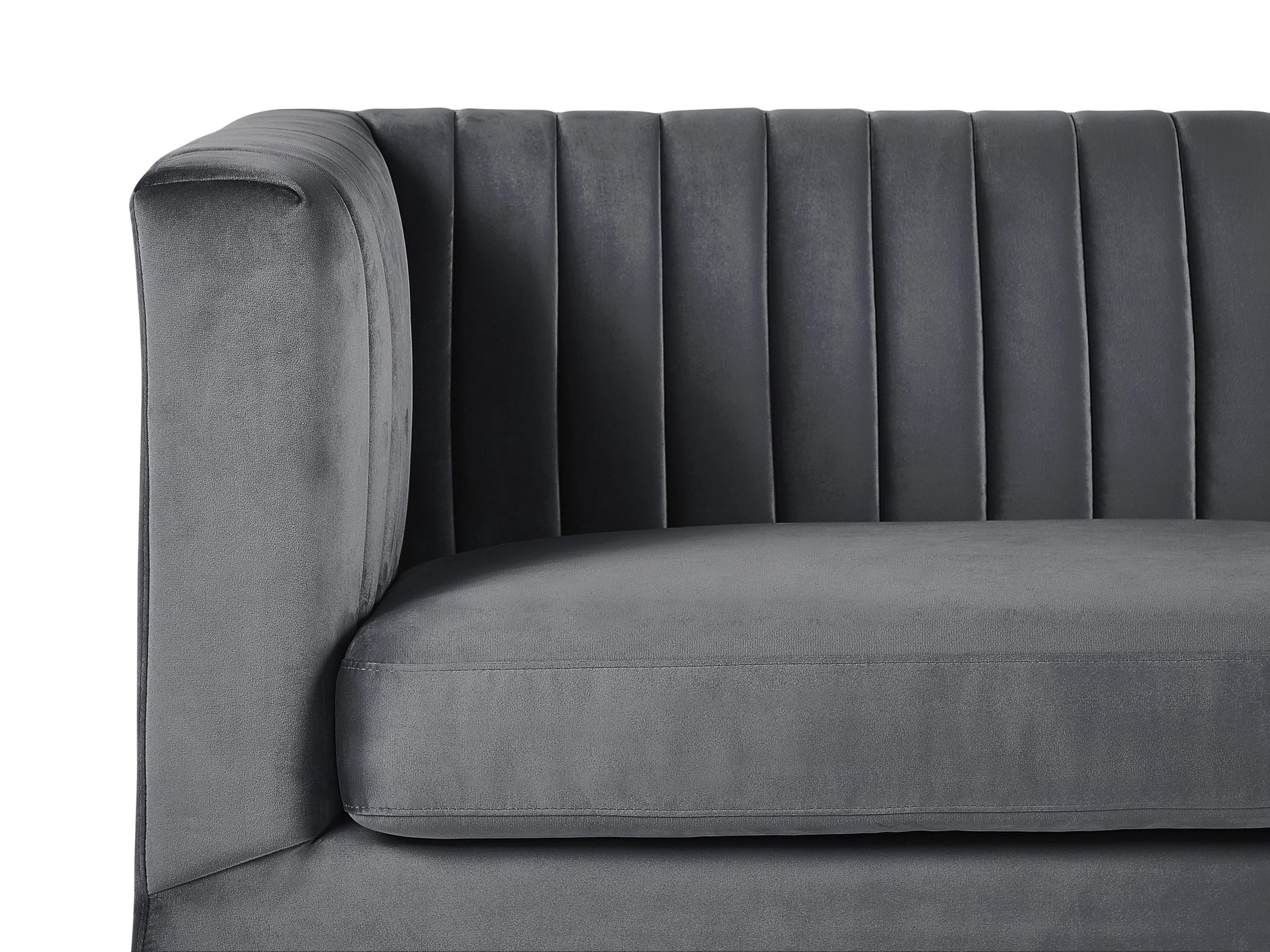  Sofa 3 Seater ARVIKA Velvet Dark Grey
