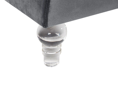  Sofa 3 Seater ARVIKA Velvet Dark Grey
