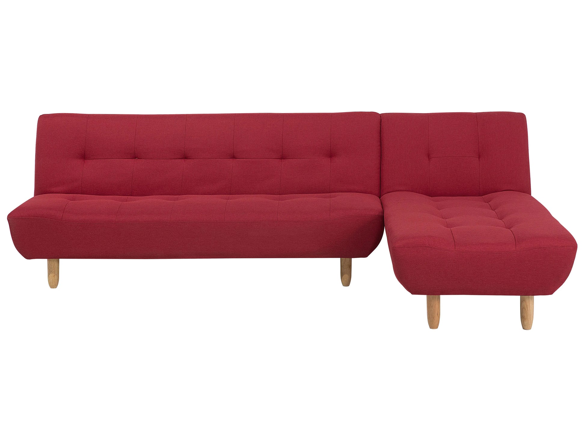  Modular Corner Sofa Bed 4 Seater ALSTEN Fabric Red Left Hand