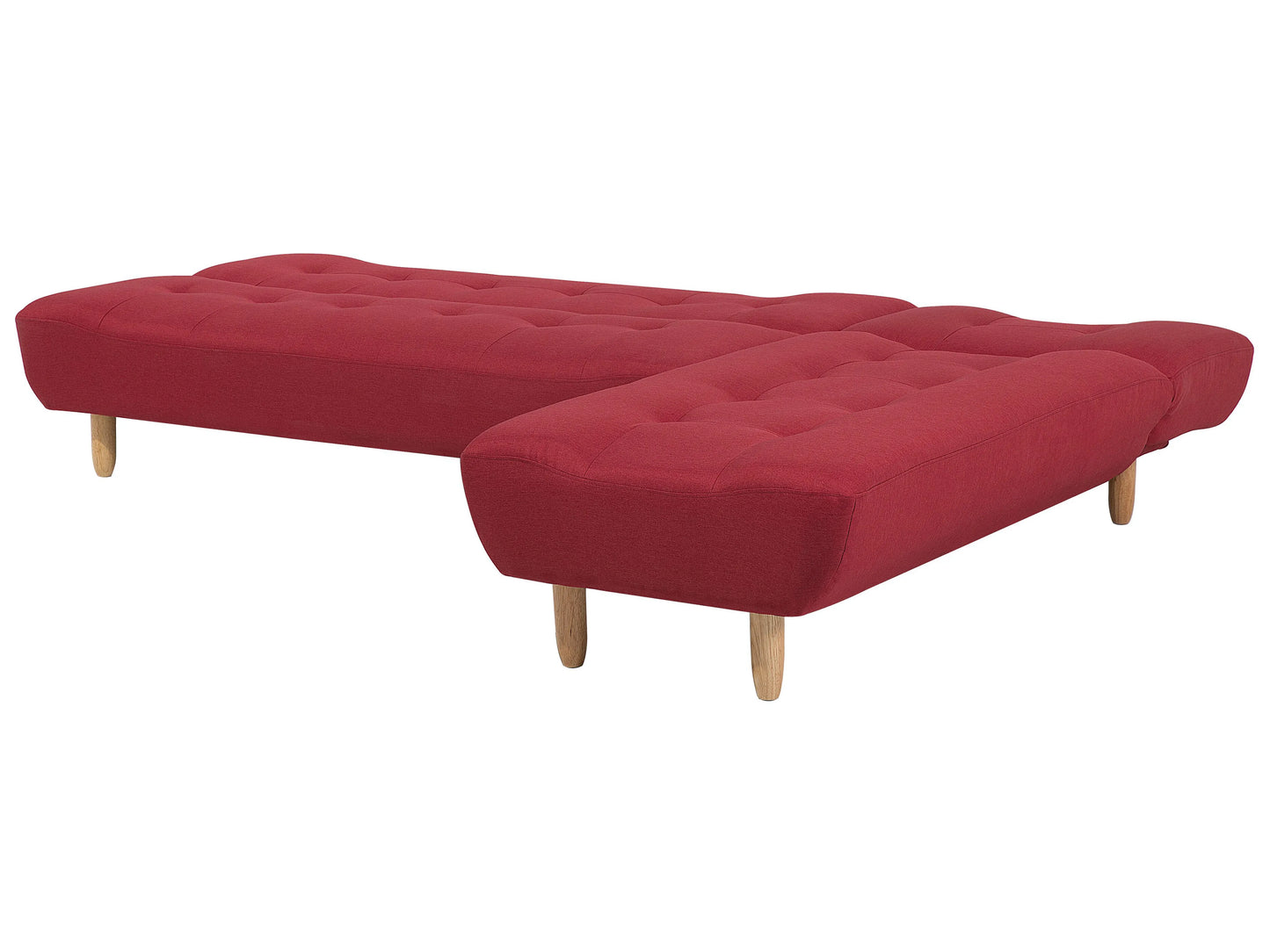  Modular Corner Sofa Bed 4 Seater ALSTEN Fabric Red Left Hand