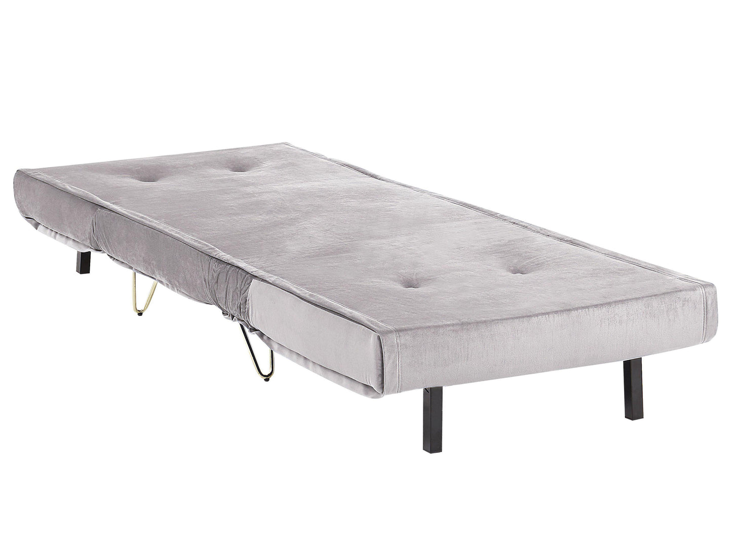  Single Sofa Bed VESTFOLD Velvet Grey