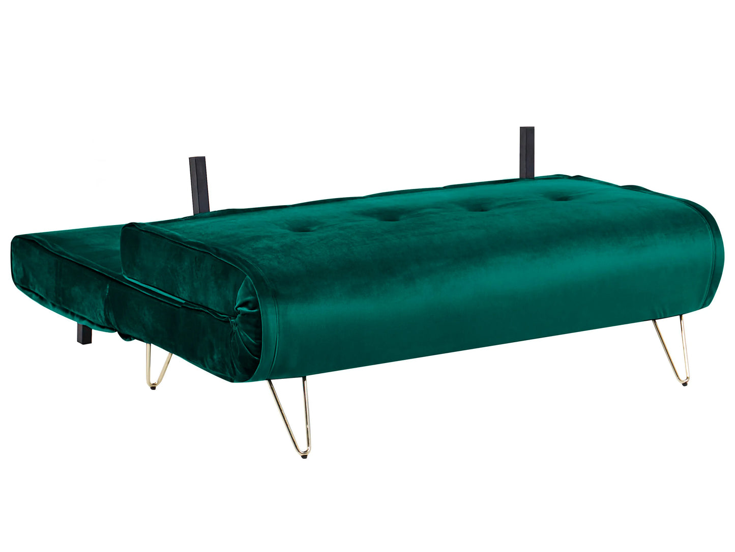  Sofa Bed 2 Seater VESTFOLD Velvet Dark Green