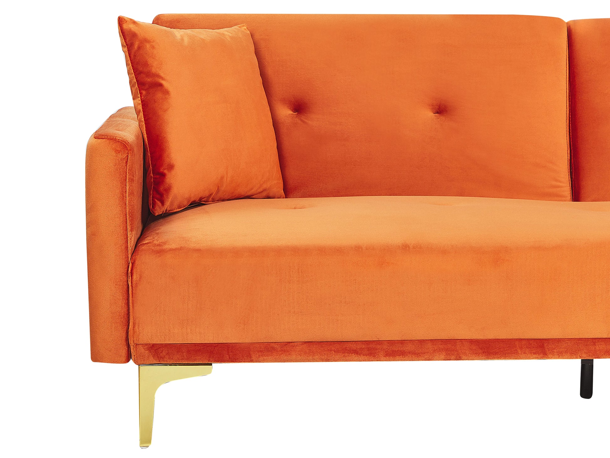 Sofa Bed 3 Seater LUCAN Velvet Orange