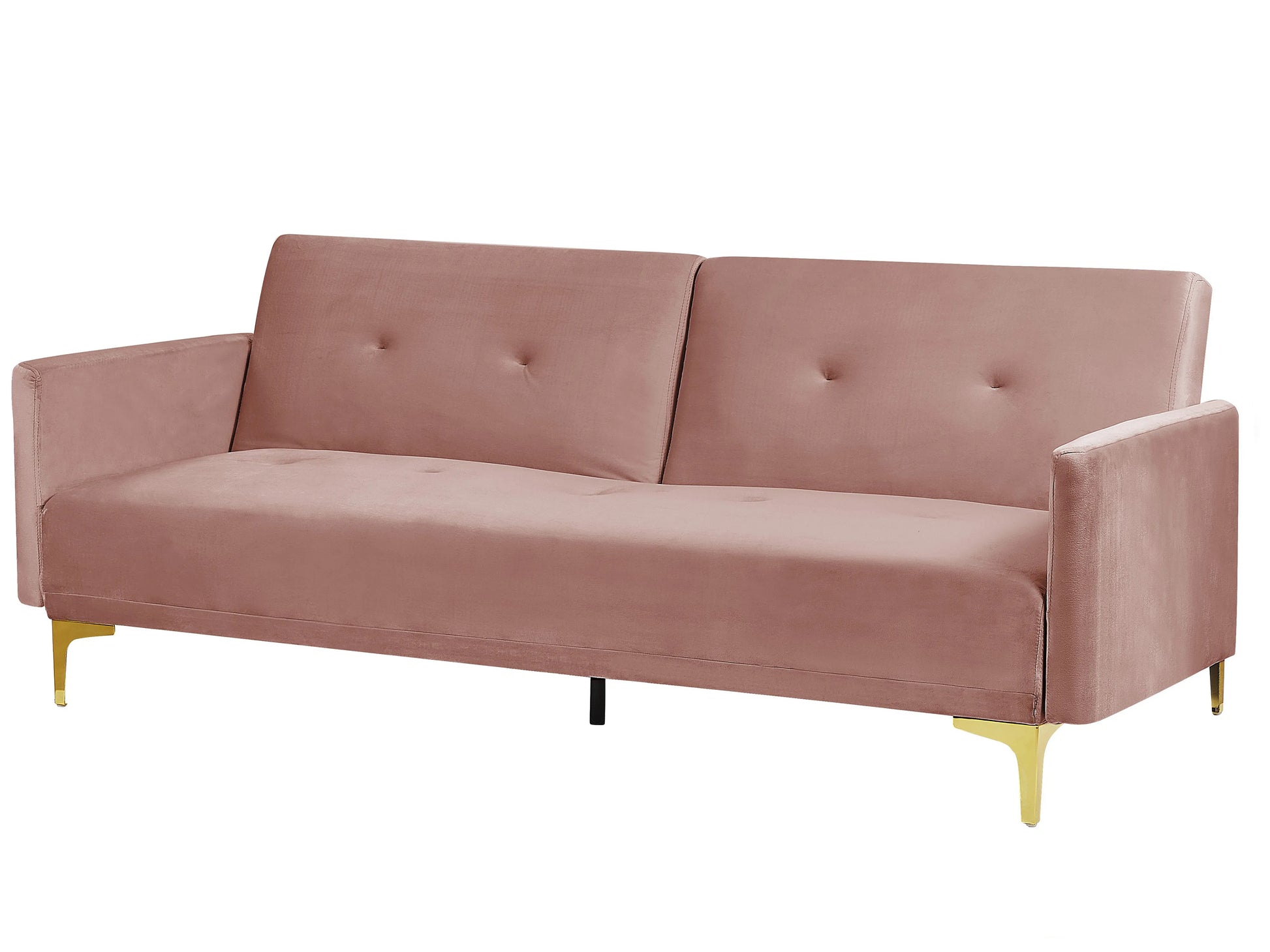  Sofa Bed 3 Seater LUCAN Velvet Pink