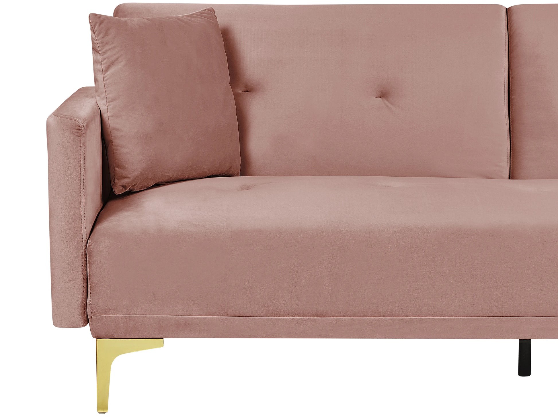  Sofa Bed 3 Seater LUCAN Velvet Pink