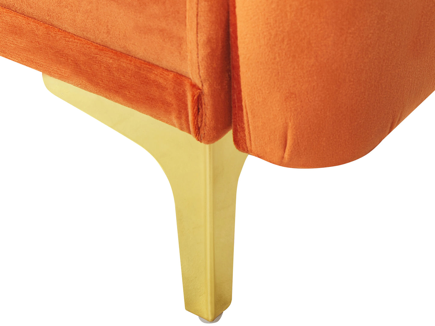  Sofa Bed 3 Seater LUCAN Velvet Orange