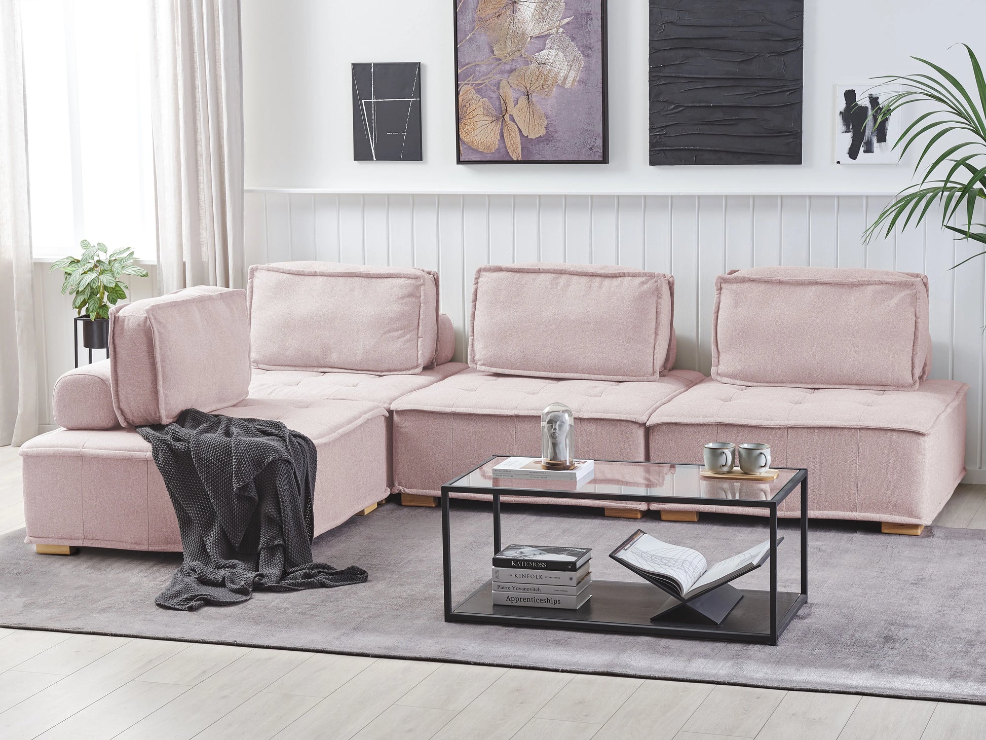  1-Seat Section TIBRO Fabric Pink