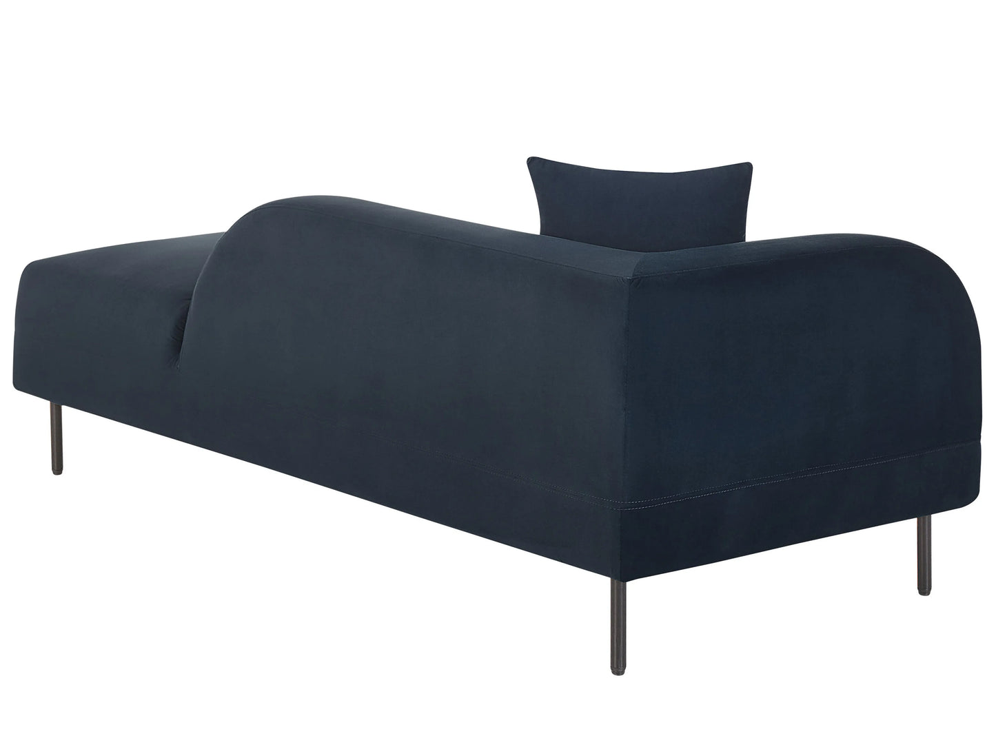  Left-Hand Chaise Lounge LE CRAU Velvet Dark Blue