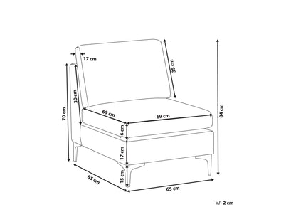  1-Seat Section EVJA Velvet Grey