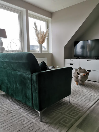  Sofa 2 Seater FENES Velvet Dark Green
