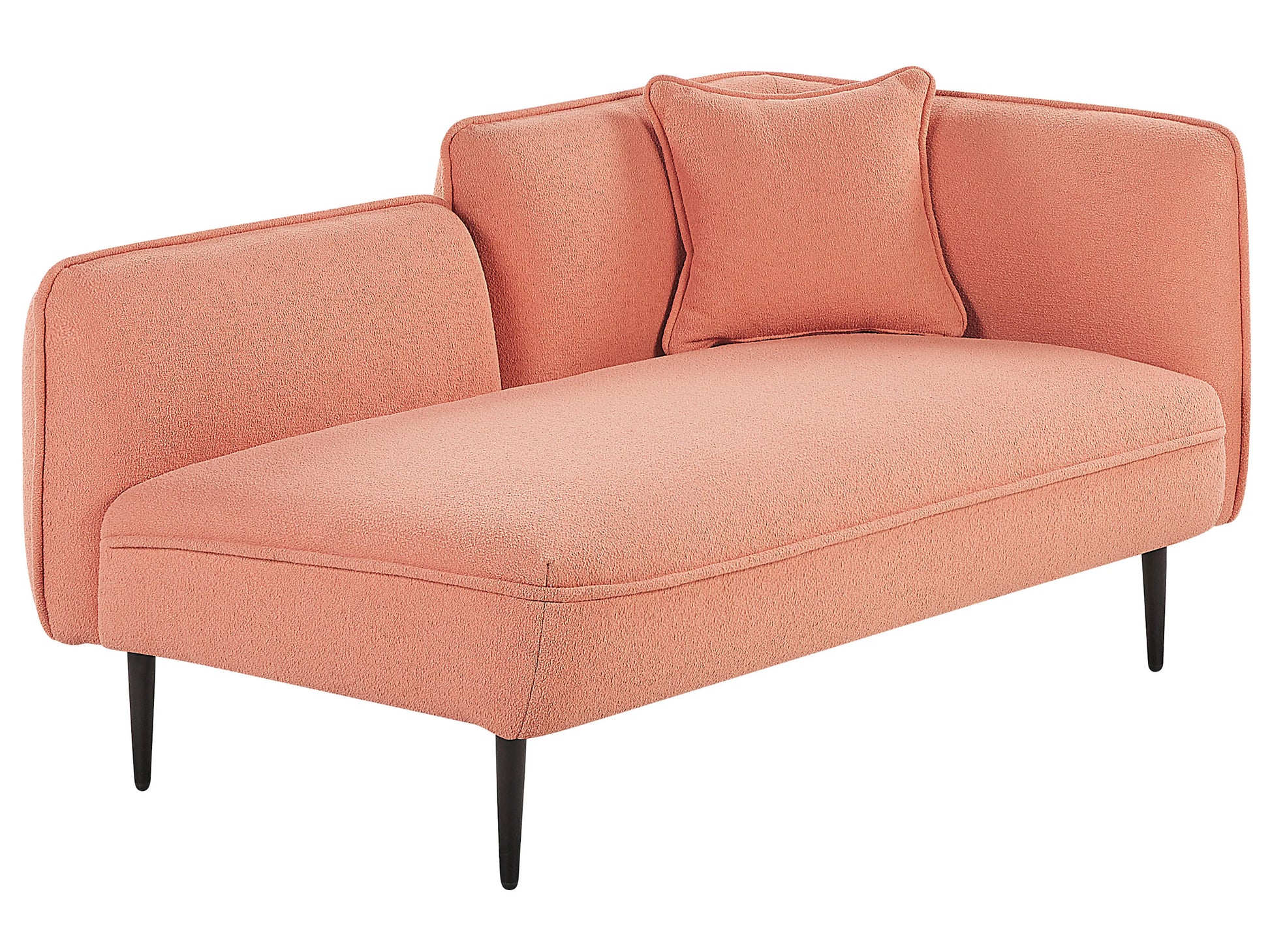  Right-Hand Chaise Lounge CHEVANNES Boucle Peach Pink