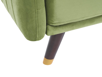  Sofa Bed 3 Seater SENJA Velvet Olive Green