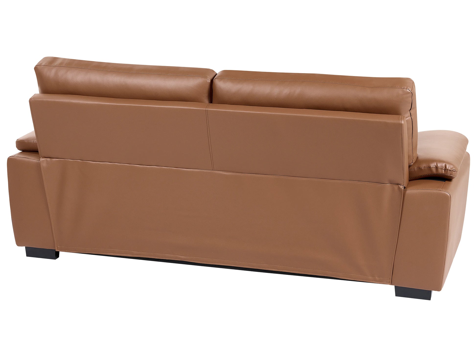  Sofa 3 Seater VOGAR Faux Leather Golden Brown