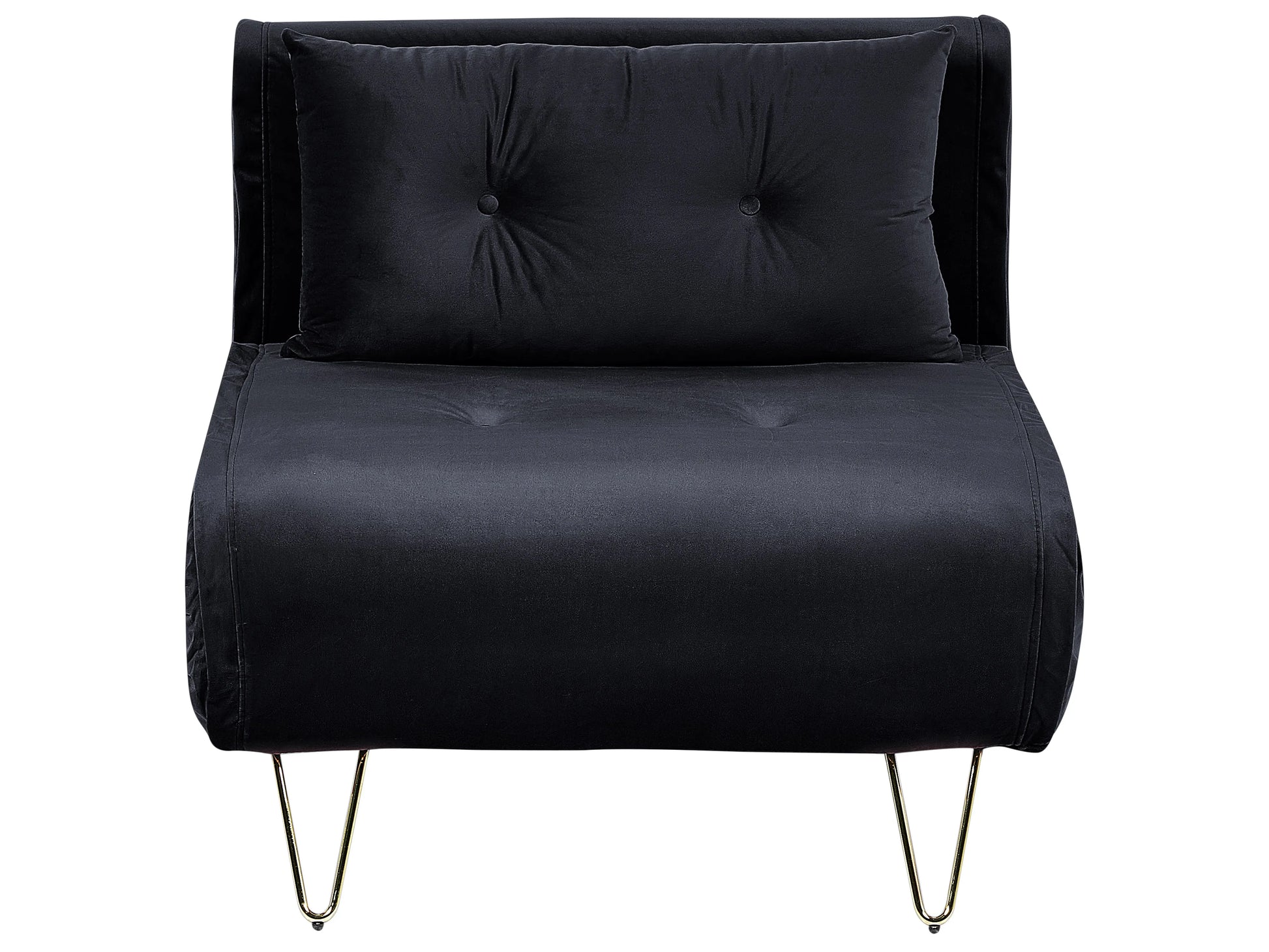  Single Sofa Bed VESTFOLD Velvet Black