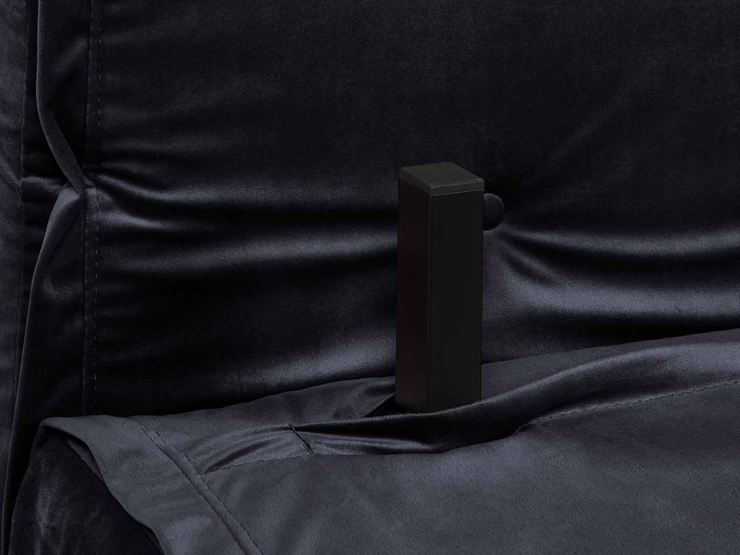  Single Sofa Bed VESTFOLD Velvet Black