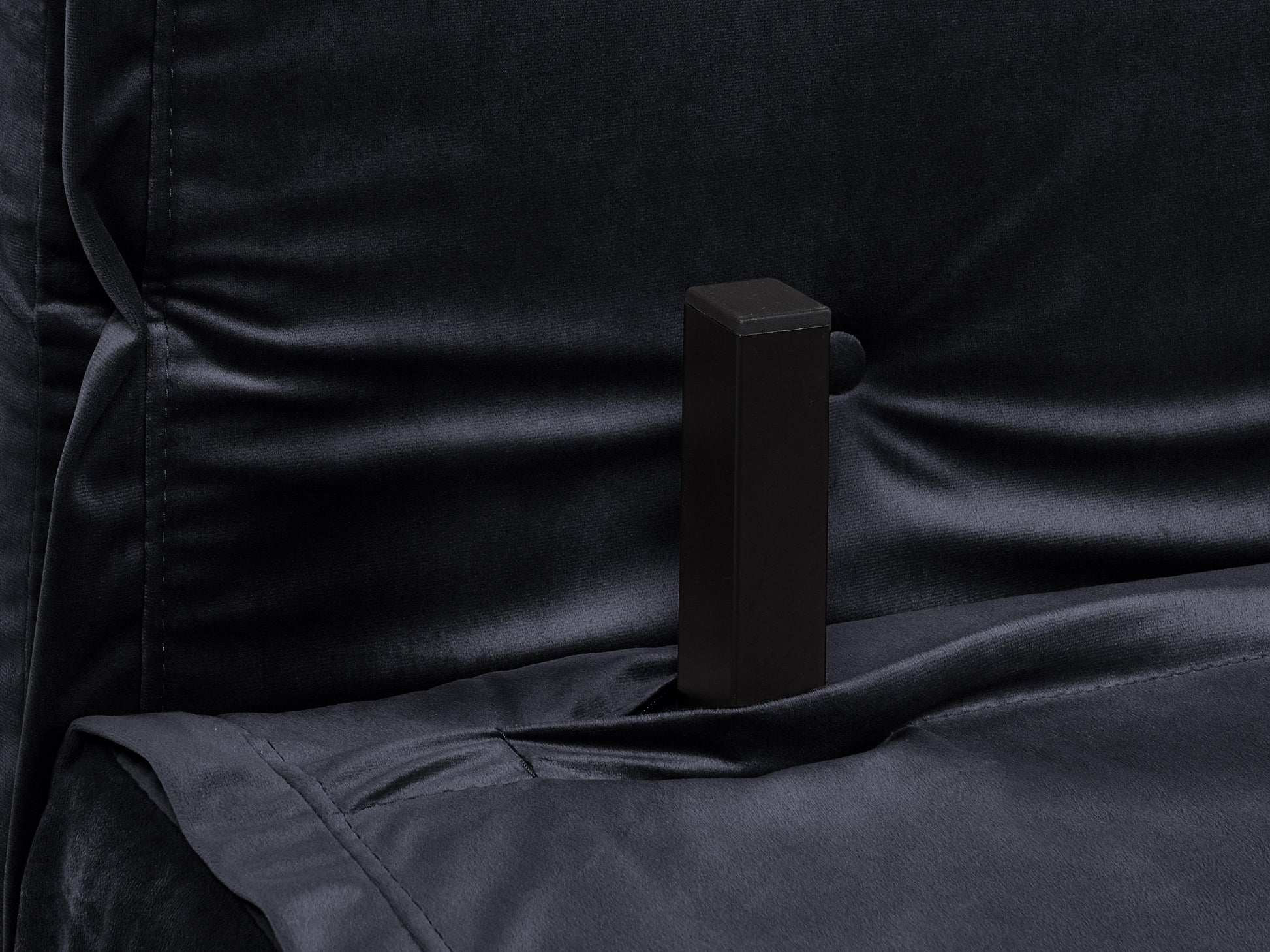  Single Sofa Bed VESTFOLD Velvet Black